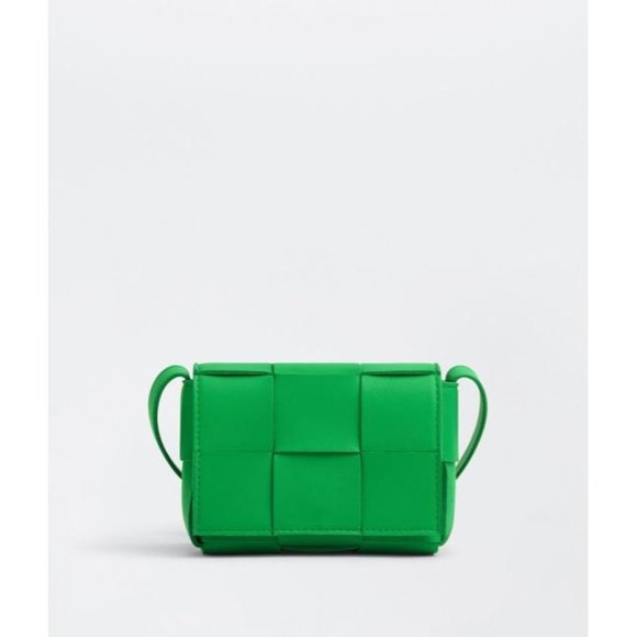 Bottega Veneta Candy Mini Cassette Parakeet Green Lambskin Leather Bag - Picture 2 of 12